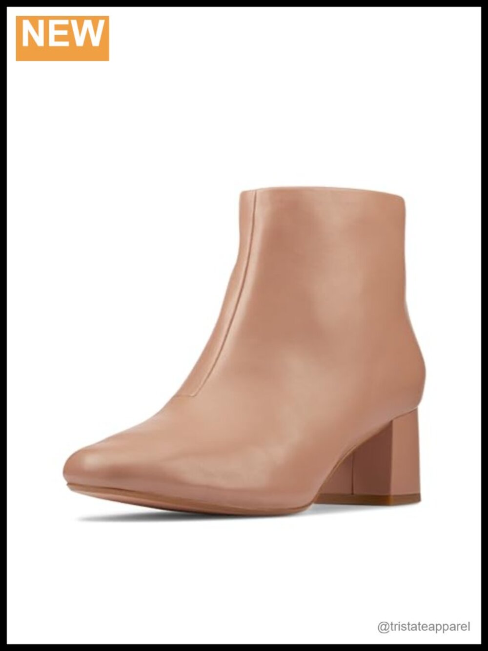 Clarks Ankle Bootie Womens Zip Leather Block Heel